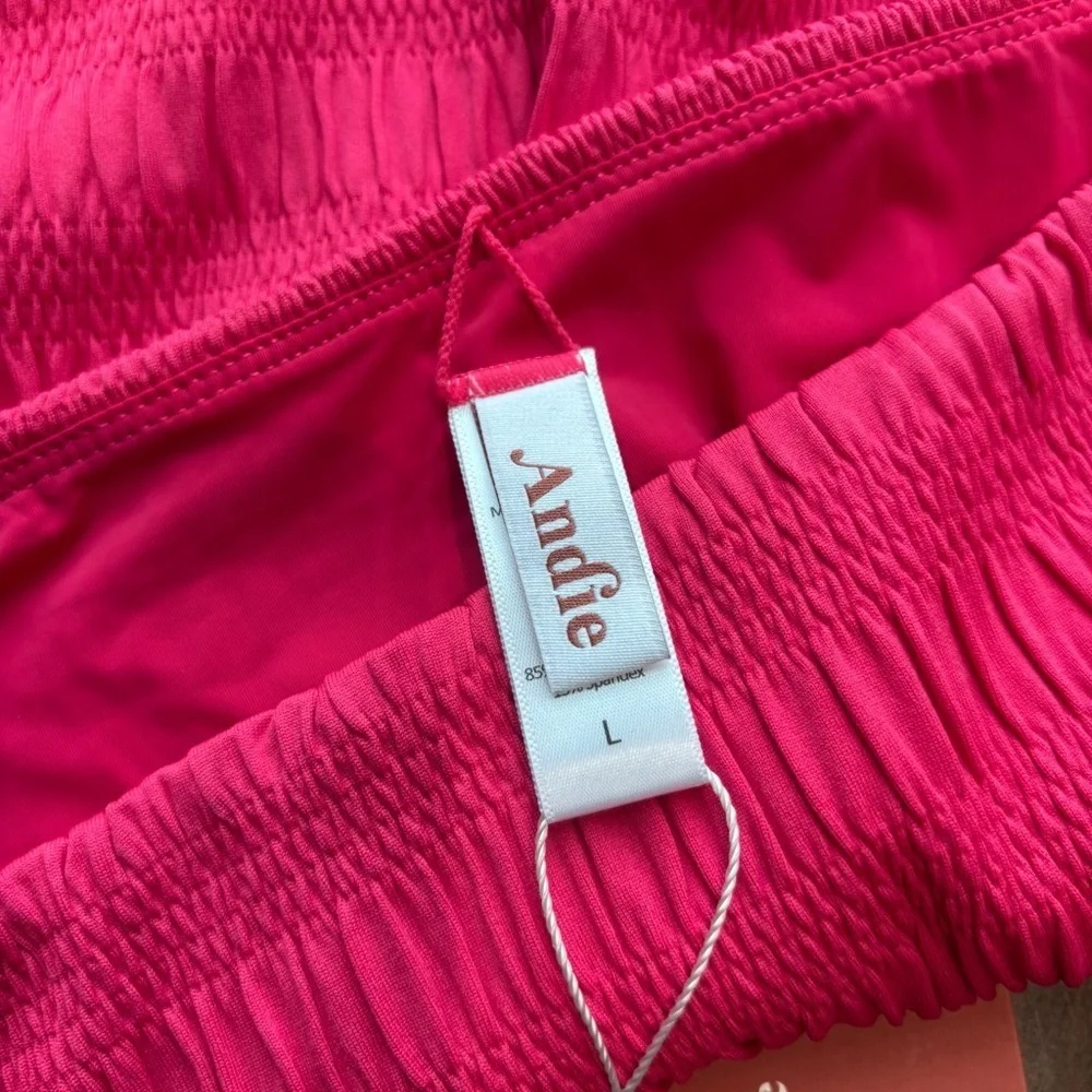 NWT Andie The Maui Bikini Top & The High Rise Bikini Bottom, Size L